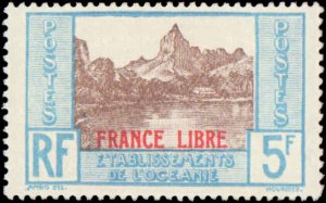 French Polynesia #126, Incomplete Set, 1941, Hinged