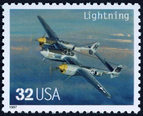 USA #3142n 32c MNH (Classic American Aircraft - Lightning)