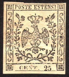 1852, Italy Modena 25c, MH, Sc 4