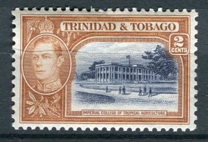 TRINIDAD; 1938 early GVI issue fine Mint hinged 2c. value