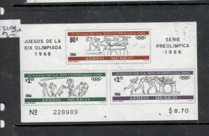 MEXICO OLYMPICS  SC C320A   MINI SHEET  MNH  P0406H