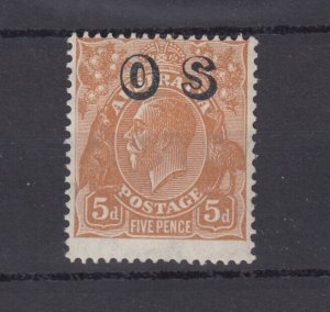 Australia KGV 1932 5d Head OS O/P SGO12 MNH BP8182