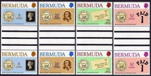 Bermuda 389-392 gutter, MNH. Michel 378-381. Sir Rowland Hill, 1980. Penny post.