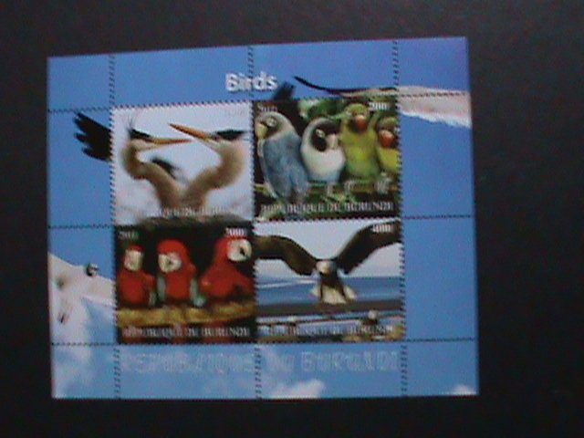 BURUNDI-2011 COLLECTIBLES- LOVELY BEAUTIFUL BIRDS-MNH S/S VERY FINE