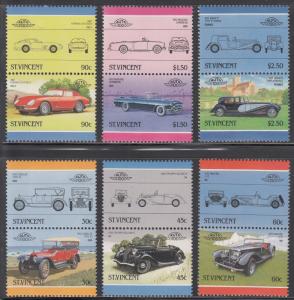 St Vincent Scott #906-911 MNH