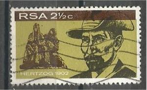 SOUTH AFRICA, 1968, used 21/2c, Hertzog, Scott 348