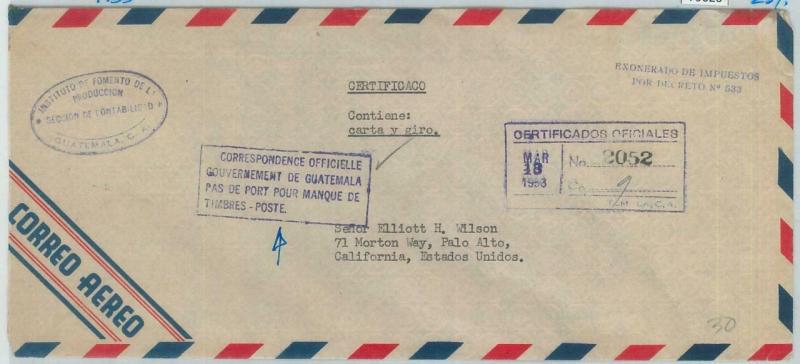 79020 - GUATEMALA - Postal HIistory -  OVERSIZED COVER official mail AGRICOLTURE