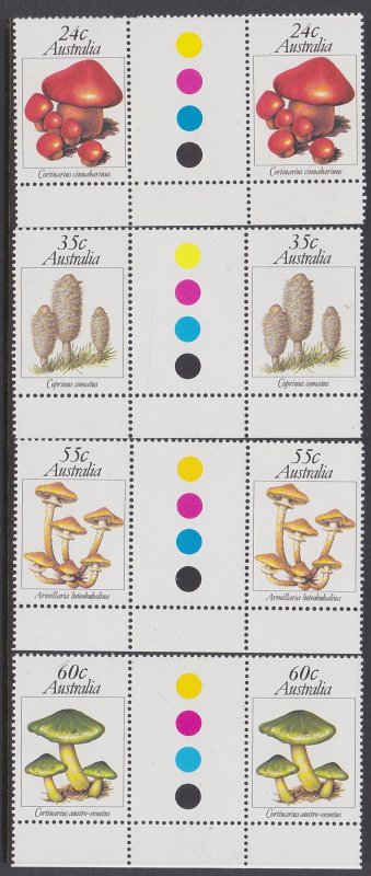 806-09 1981 Fungi Gutter Pairs MNH