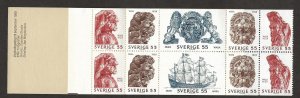 SWEDEN SC# 830a COMP BKLT/10  FVF/MNH 1969