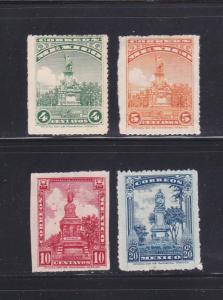 Mexico 653-656 MNG Monuments
