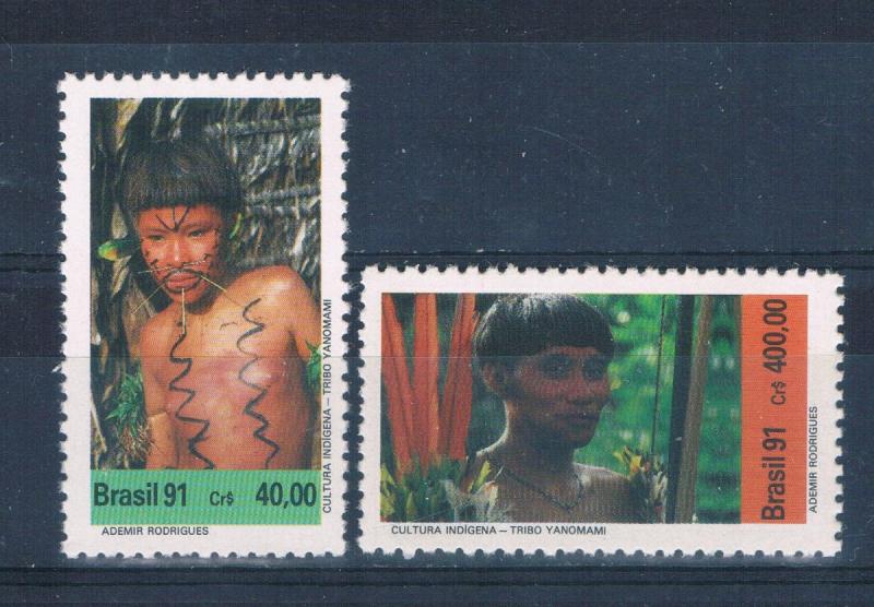 Brazil 2312-13 MNH set Yanomami Indians (B0354)