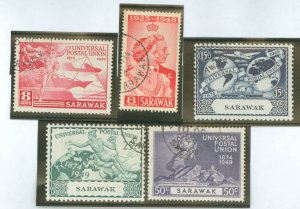 Sarawak #174/176-179 Used Single (Complete Set)