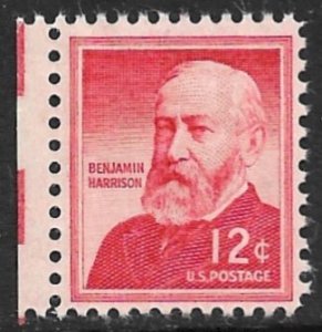 USA 1954-68 12c Benjamin Harrison Sc 1045 MNH