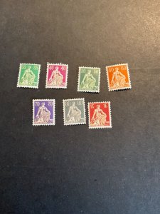 Switzerland Stamp #135a-144a never hinged