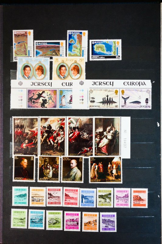 Jersey Mint NH 1970s to 1980s Stamp Collection