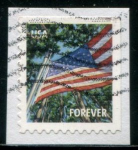 4779 US (46c) Flag in Summer SA bklt, used on paper dated 2013