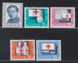 Switzerland, Anna Heer, & Medical (SC# B324-B328) MH