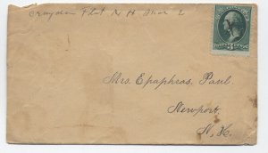 1870s Croydon Flat NH manuscript postmark 3ct banknote cover [H.4350]