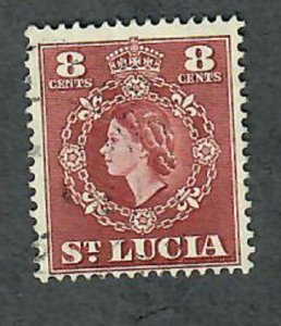 St. Lucia #163 used single