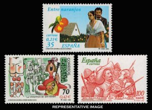 Spain Scott 3074-3076 Mint never hinged.
