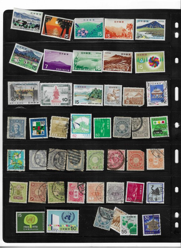 JAPAN COLLECTION ON STOCK SHEET, MINT/USED