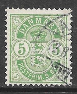 Denmark 38: 5o Arms, used, F-VF