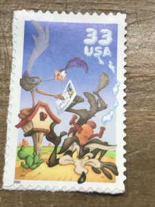 Scott# 3391a - 33¢ - WILE E COYOTE & ROADRUNNER - Booklet Single -(2000) MNH