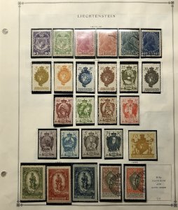 Nice Liechtenstein Collection on Scott International Album Pages to 1960
