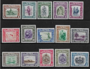 NORTH BORNEO SG303/17 1939 DEFINITIVE SET MTD MINT