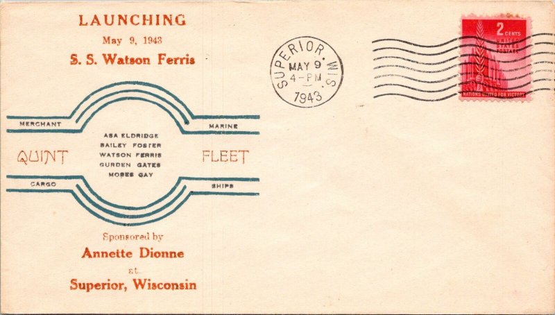 1943 - SS Watson Ferris Launching - Superior, Wis - F51727