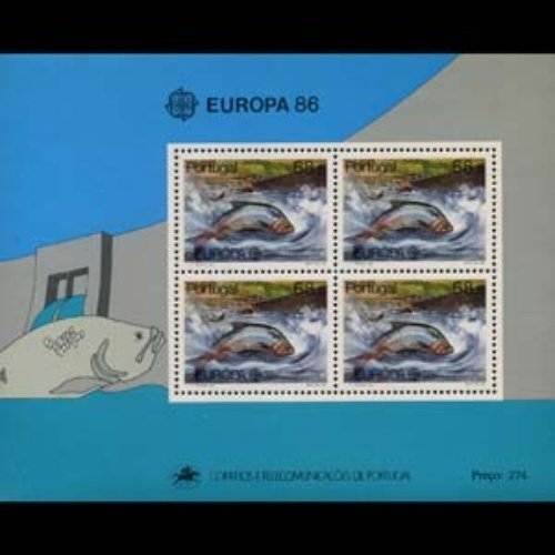 PORTUGAL 1986 - Scott# 1672a S/S Europa NH