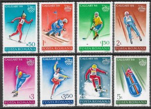 Romania 1987 MNH Stamps Scott 3487-3494 Sport Olympic Games Skiing Ice Hockey