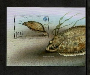 Lesotho 1998 - Marine Life Fish - Souvenir Stamp Sheet - Scott #1148 - MNH