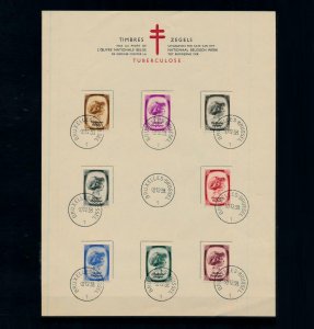 [101812] Belgium 1938 Tuberculosis set on First Day Sheet in perfect condition