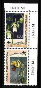 Bosnia & Herz-Sc#223-Unused NH set-Flowers-1995-