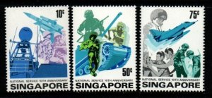 SINGAPORE SG286/8 1977 NATIONAL SERVICE MNH