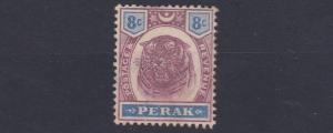 PERAK  1895  S G 71  8C PURPLE & ULTRAMARINE    MH 