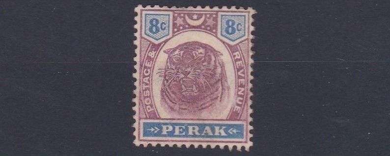 PERAK  1895  S G 71  8C PURPLE & ULTRAMARINE    MH 