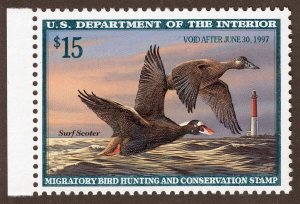 US Sc RW63 Multicolor $15.00 1996 Mint Never Hinged Original Gum Duck