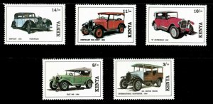 Kenya 1992 - Vintage Cars, Chevy, Bentley, Fiat - Set of 5v - Scott 573-77 - MNH