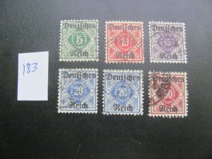 Germany 1920 USED MI. 52-56 OFFICIAL  SET  XF 71 EUROS (183)