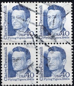 USA; 1990: Sc. # 2187:  Used Block of 4 Stamps