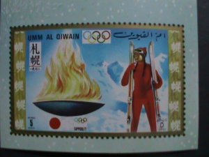 UMM AL QIWAIN -1972 WINTER OLYMPIC- SAPPORO'72 JAPAN MNH IMPERF-S/S SHEET VF