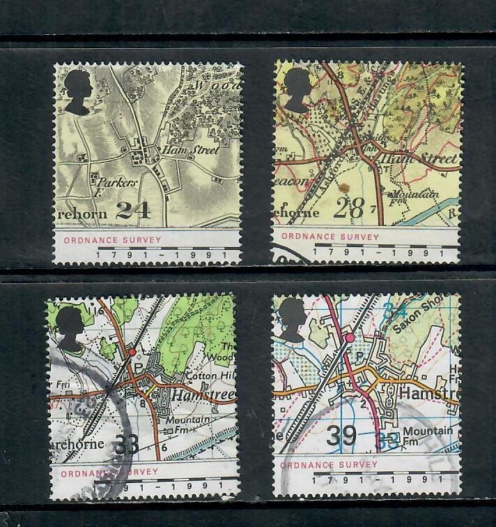 G.B 1991 COMMEMORATIVES  SET ORDNANCE SURVEY  USED h 201221