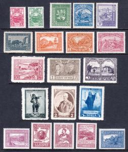 BULGARIA — SCOTT 53//968 — 1901-57 (13) MINT SETS — MH — SCV $41.65