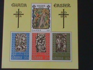 GHANA-1974-SC# 511A-EASTER SHEET  IMPERF-MNH S/S VERY FINE-LAST ONE