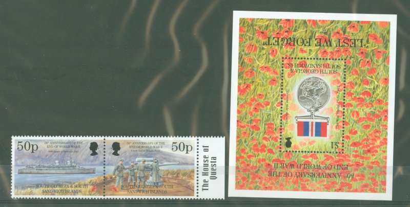 South Georgia #199a/200 Mint (NH) Souvenir Sheet