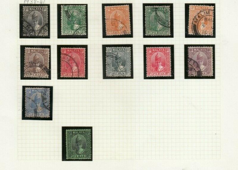 PERAK 1938-41 SET MINT / USED TO 50C