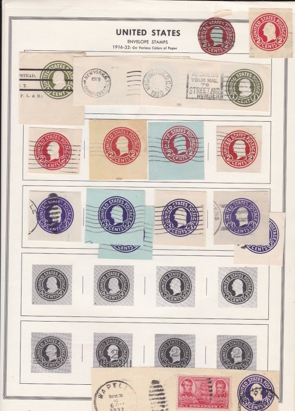 United States Envelope Stamps 1916-32 & 1925-52  Album Page Ref 45597