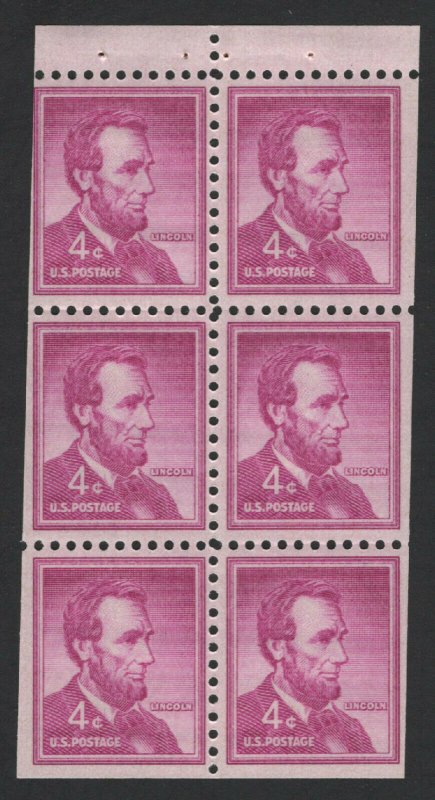 United States MINT Scott Number 1036a BOOKLET PANE MNH  F-VF - BARNEYS